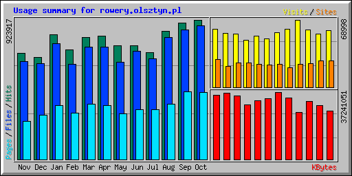 Usage summary for rowery.olsztyn.pl